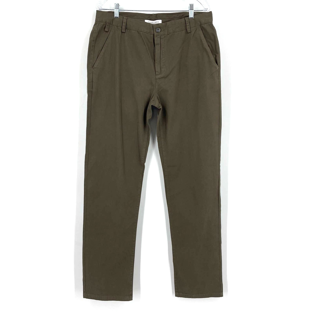 Everlane‎ Cotton Chino Trouser Pants Green Women's Size 32 NWOT